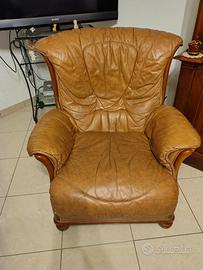 Poltrona in pelle