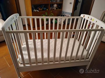 lettino per bambini completo di materasso 