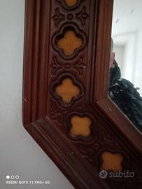 Specchio in legno vintage anni 60