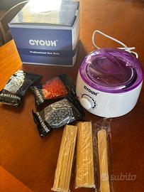 Scalda cera per depilazione con accessori e cera