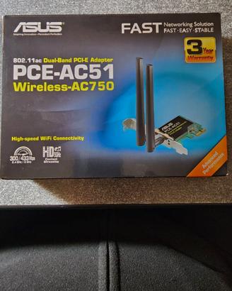 ASUS Adattatore PCI-E Wireless AC750 Daul-band