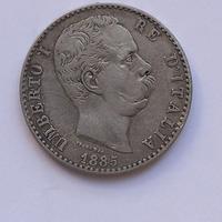 Umberto I 2 lire 1885 Rara