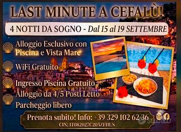 LAST MiNUTE 4 NOTTI DAL 15 AL 19 SETTEMBRE