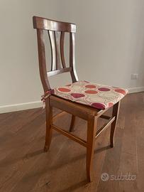 Set 4 sedie pranzo legno