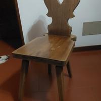sgabelli con schienale rustici