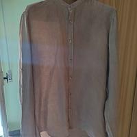 Camicia coreana per uomo 100% lino