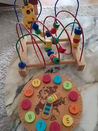 Gioco e orologio legno
