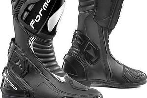 STIVALE PELLE RACING MOTO FORMA FRECCIA NERO