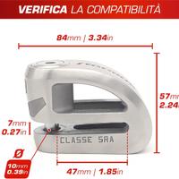 RADIKAL RK310S Blocca Disco per Moto, Sicurezza Pr