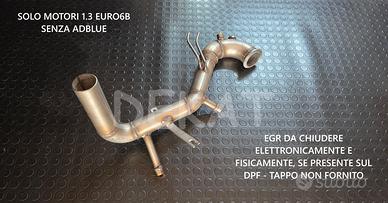 DOWNPIPE INOX TUBO DPF FIAT ALFA LANCIA 1.3 EURO6B