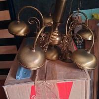 Lampadario ottone vintage 