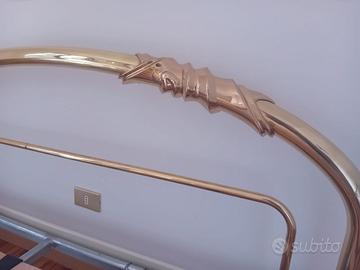 Letto Liparini in ottone dorato