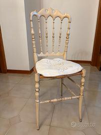 Coppia di sedie shabby chic
