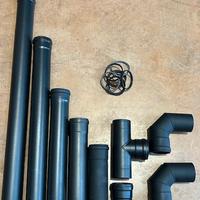 TUBI PER STUFA PELLET    totale 16 pezzi