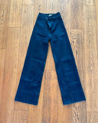 Pantaloni Jeans blu gamba larga tg32 Stradivarius