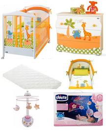 Cameretta Pali Gigi e Lele culla + comò +Giostrina