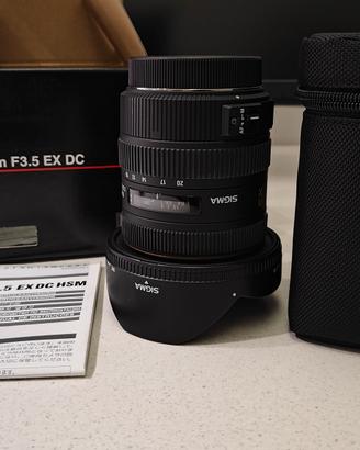 grandangolo sigma 10-20mm F3,5 compatibile Canon