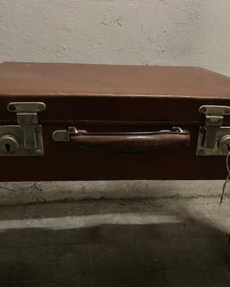 ANTICA VALIGETTA IN CUOIO - NECESSAIRE DA VIAGGIO