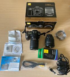 Nikon D80 con 2 obiettivi + Accessori