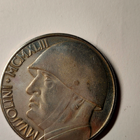 Moneta celebrativa Mussolini 20 lire
