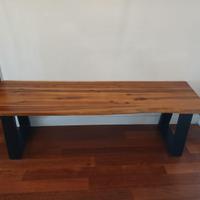 panca in legno e metallo