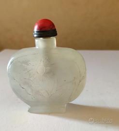Antica tabacchiera cinese Snuff Bottle - giada nef
