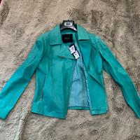 Giacca marciano Turchese vera pelle