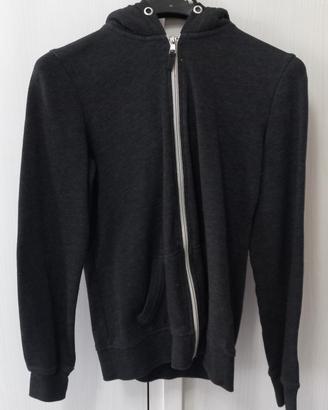 felpa grigia Alcott con zip, cappuccio e tasche 