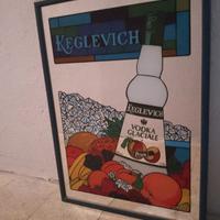 Quadro Specchio Locandina Vodka Glaciale Keglevich
