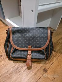 Borsa Pollini monogram nera e marrone