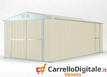 Box garage auto in Acciaio 327x611cm 19mq avorio