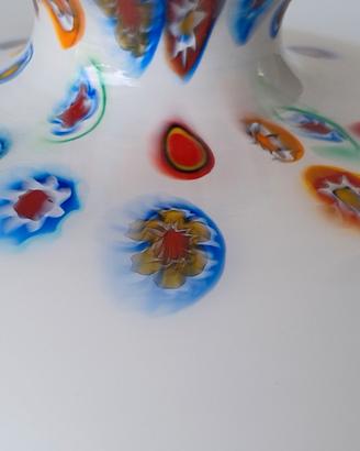 Plafoniera vintage in vetro di murano con murrine