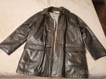 Aquascutum of London giaccone pelle uomo 52 XL