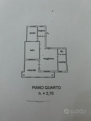 Trilocale quarto piano+posto auto