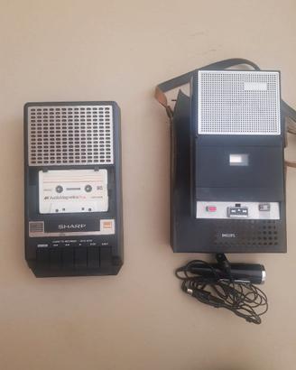 registratori vintage anni 70 Philips e Sharp