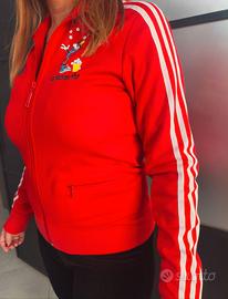 Felpa Adidas rossa Goofy Pippo taglia 42(S)