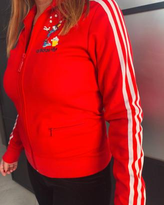 Felpa Adidas rossa Goofy Pippo taglia 42(S)