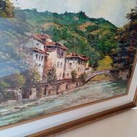 QUADRO OPERA ARTISTA MANTEGANI OLIO SU TELA 50X70