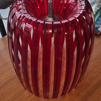 lampadario in plexiglass rosso 