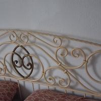 spalliera letto matrimonial in ferro batuto a mano