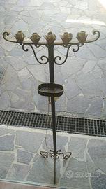 Candelabri Antichi da Chiesa in Ferro Battuto