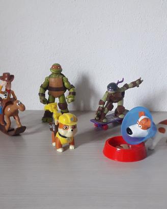 Personaggi misti Turtles,Toy Story,Paw Patrol,Pets