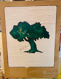 Quadro dipinto MARIO SCHIFANO copia d’autore