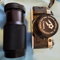 Canon ae 1 program più teleobiettivo