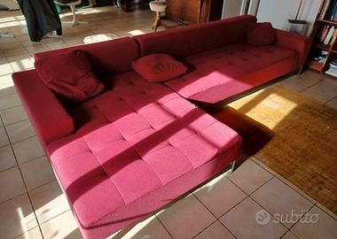 ZANOTTA Divano ALFA in Lana pettinata rossa