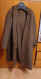 Piumino lungo Hox in nylon lucido e maniche in lan