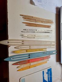 set 16 aghi per reti da pesca varie misure marche