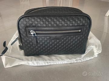 Gucci Beauty Toiletry Nero Uomo Pelle mod 419775 Abbigliamento e Accessori In vendita a Pisa