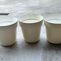 Set 3 vasi 41x41  grandi  plastica