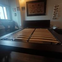 letto matrimoniale color wengé 160x 190 cm